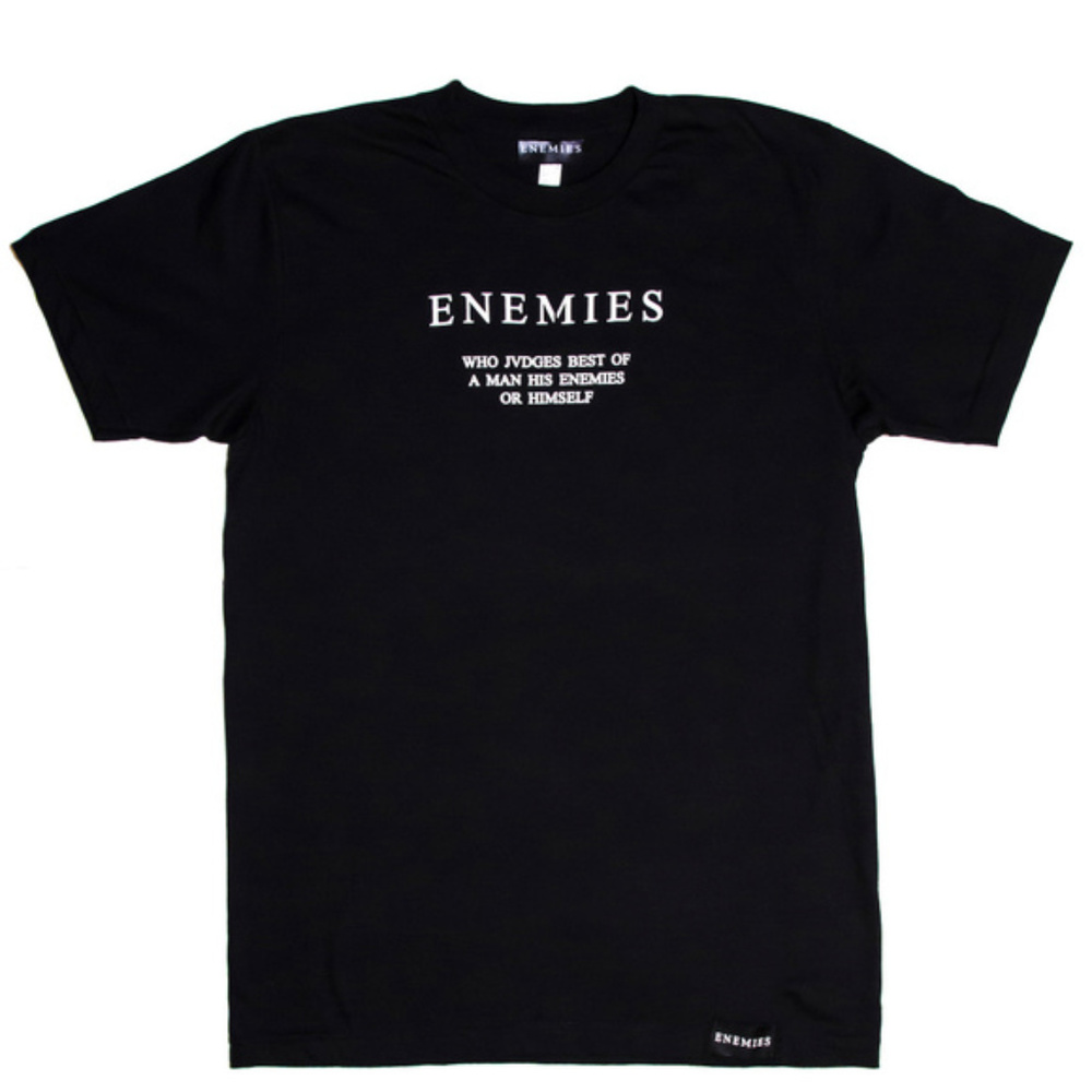 ENEMIES Brand Judge T-Shirt Black Tee Shirt
